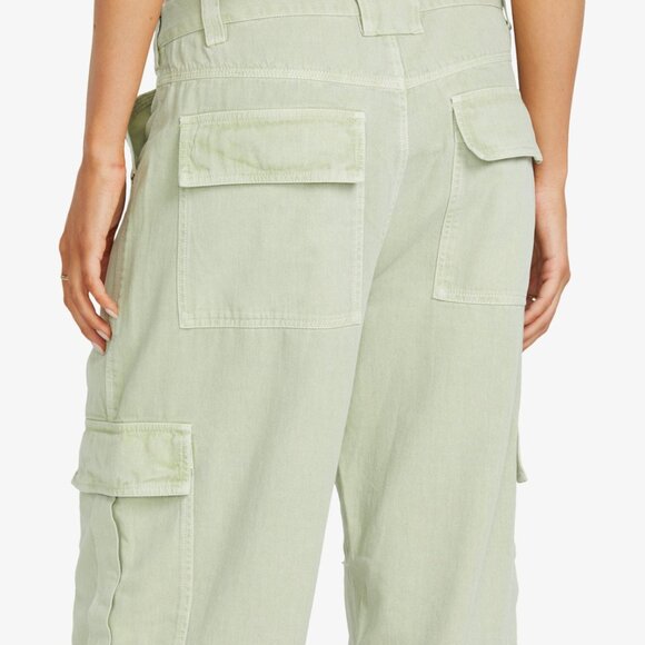 Billabong Walk Along Cargo Pants Pistachio Green Cotton Twill Relaxed Fit - Picture 15 of 16